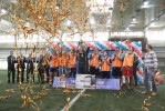 Торжественный салют на церемонии награждения победителей кубка «Футбольной лиги безопасности-2012»