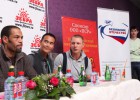 Марк Дакаскос на пресс-конференции в фитнес-клубе «Зебра»
